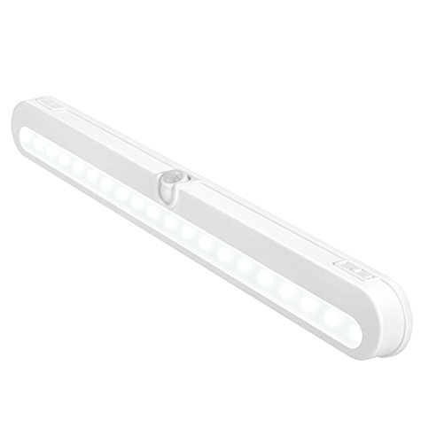 BLS T01L LED Closet Light Super Bright 20 LED Under Cabinet Lighting Battery Powered / DC Input Wireless Motion Sensing Light, Auto On Off Switch, Motion Sensor & Light Sensor, Light Beam Adjustable