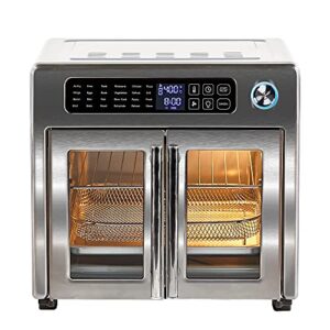 Emeril Lagasse 26 QT Extra Large Air Fryer, Convection Toaster Oven with French Doors, Stainless Steel