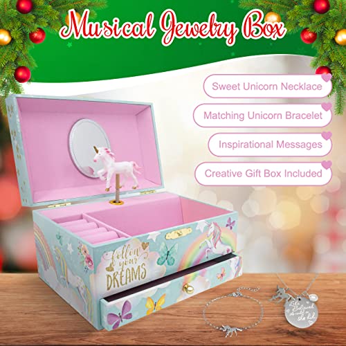 The Memory Building Company Unicorn Jewelry Box for Girls & Boys - Kids Music Box - Musical Jewelry Box for Little Girls - Christmas Gifts and Toys for Girls and Boys