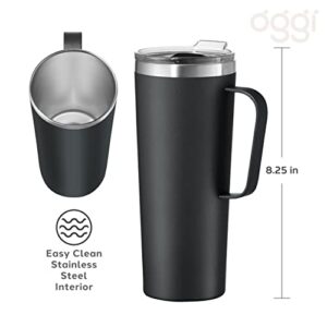 OGGI ThermoMug Insulated Thermal Travel Mug, 24-Ounce, Black