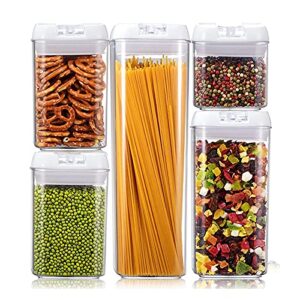 Airtight Food Storage Containers with Lids, 5 Pieces Kitchen Pantry Storage Containers BPA Free Plastic Cereal Containers for Pantry Organization and Storage, Kitchen Storage Containers, Containers for Organizing Pantry