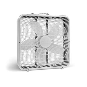 comfort zone cz200a 20″ 3-speed box fan for full-force air circulation