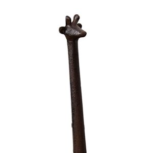 Ogrmar Cast Iron Giraffe Paper Holder Decorative Bathroom Toilet Paper Holder Stand 3.25 X 17.5 X 4.25 Inches (Brown)