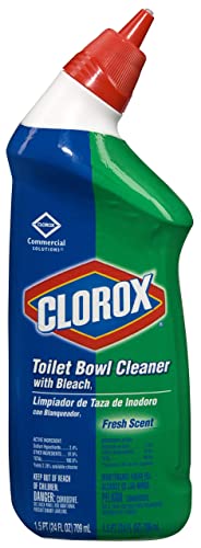 CloroxPro Commercial Solutions, Clorox Manual Toilet Bowl Cleaner with Bleach, Automatic Toilet Cleaner, Fresh Scent, 24 Ounces (Pack of 12) - 00031