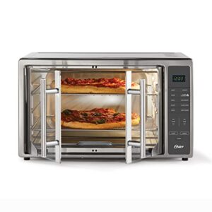 oster air fryer oven, 10-in-1 countertop toaster oven, xl fits 2 16″ pizzas, stainless steel french doors