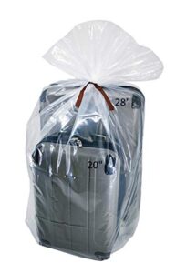 wowfit 5 ct 40×60 inches clear giant storage bags perfect for dustproof, moistureproof, luggage, suitcase, comforter, chair, kids bike and more (include 5 ties, xxl bags are 2 mil, flat)