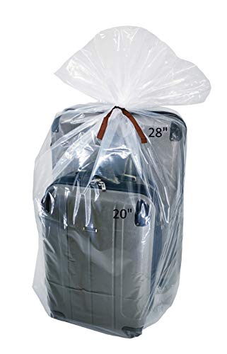 Wowfit 5 CT 40x60 inches Clear Giant Storage Bags Perfect for Dustproof, Moistureproof, Luggage, Suitcase, Comforter, Chair, Kids Bike and More (Include 5 Ties, XXL Bags are 2 Mil, Flat)