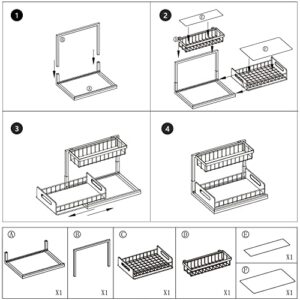 furihshe Under Sink Organizers and Storage, Pull Out Cabinet Organizer 2-Tier Slide Out Sliding Shelf Under Cabinet Storage Multi-Use for Under Kitchen Bathroom Under Sink Organizer