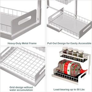 furihshe Under Sink Organizers and Storage, Pull Out Cabinet Organizer 2-Tier Slide Out Sliding Shelf Under Cabinet Storage Multi-Use for Under Kitchen Bathroom Under Sink Organizer
