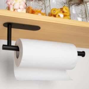 aisto paper towel holder wall mount under cabinet adhesive paper towel holder or wall drilling for home kitchen – sus304 stainless steel