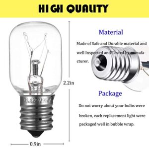 Light Bulb for Whirlpool Microwave - Microwave Light Bulb Fits for Whirlpool Maytag GE Amana Over The Range Hood Microwave, Dimmable with 125V 40W E17 Base, Kitchen Night Light, Repalce 8206232A (2)