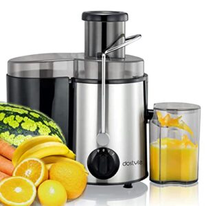 juicer upgraded 400w juicer machines, 2 speeds stainless steel juice maker, juicer extractor press centrifugal for whole fruit and vegetables with anti-drip function, detachable easy to clean