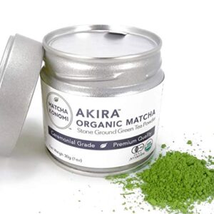 Akira Matcha 30g - Organic Premium Ceremonial Japanese Matcha Green Tea Powder - First Harvest, Radiation Free, No Additives, Zero Sugar - USDA and JAS Certified