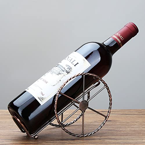 Countertop Wine Rack - Wine Holder for Wine Storage - Red Bronze Metal Wine Rack - Wine Racks Countertop - Small Wine Rack - Wine Bottle Storage - Tabletop Wine Rack