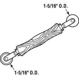 Prime-Line P 7505 Screen Rolling Tool – A Must Have Tool for Installing Window and Door Screens – Spline Roller with Wood Handle and Steel Wheels – Durable and Easy to Use