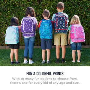 Bentgo® Kids Prints 2-in-1 Backpack & Insulated Lunch Bag - Durable, Lightweight, Colorful Prints for Girls & Boys, Water-Resistant Fabric, Padded Straps & Back, Large Compartments (Rocket)