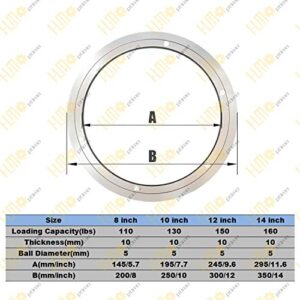 HLMOptimo Lazy Susan Bearing 14 inch Aluminum Turntable Ball Bearing, Heavy Duty Turner Bearing Silent Turntable Bearing Swivel Turntable Bearing 8/10/12/14 inch (14 inch)