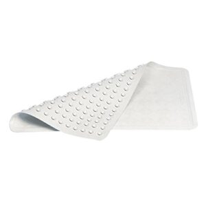 rubbermaid commercial products safti-grip bath and shower mat, medium, white, non-slip for tub