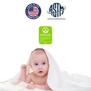 Dream On Me Sunset 3” Extra Firm Fiber Crib Mattress, Greenguard Gold Certified, Waterproof Vinyl Cover, Baby Mattresses for Cribs, Fits Mini and Portable Cribs