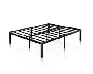 zinus van 16 inch metal platform bed frame / steel slat support / no box spring needed / easy assembly, queen