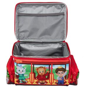 Daniel Tiger's Neighborhood- Insulated Durable Lunch Bag Tote for Kids, Reusable Heavy Duty Lunch Box w Handle and Mesh Pocket for Back to School - Trolley with Friends