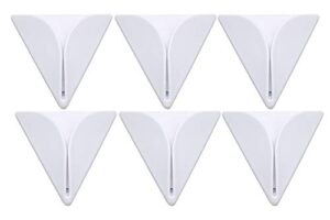 fgen 6pcs wall paste does not fall off firmly triangle type self-adhesive towel hook