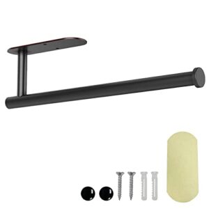 paper towel holder, self adhesive & drilling, paper towel holder wall mount, 13 inch sus304 stainless steel paper towel holder under cabinet for kitchen, countertop, cabinet, bathroom