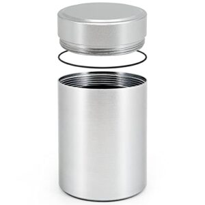 SafeDelux Aluminum Storage Jar 2-Pack Portable Multipurpose Airtight Container for Spices, Coffee & Teas