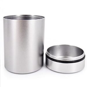 SafeDelux Aluminum Storage Jar 2-Pack Portable Multipurpose Airtight Container for Spices, Coffee & Teas