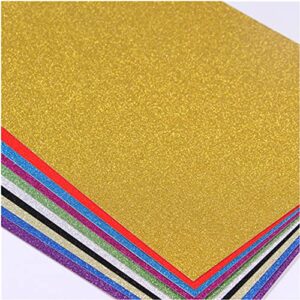 Baisunt 20 Sheets Gold Glitter Cardstock Paper for DIY Art Project, Scrapbook, Birthday Wedding Party Decoration 250GSM(8x12 In, Non Adhesive)