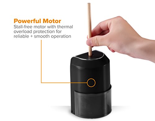 Bostitch Vertical Electric Pencil Sharpener, Powerful Stall-Free Motor, Prevents Over-Sharpening, Black (EPS5V-BLK)