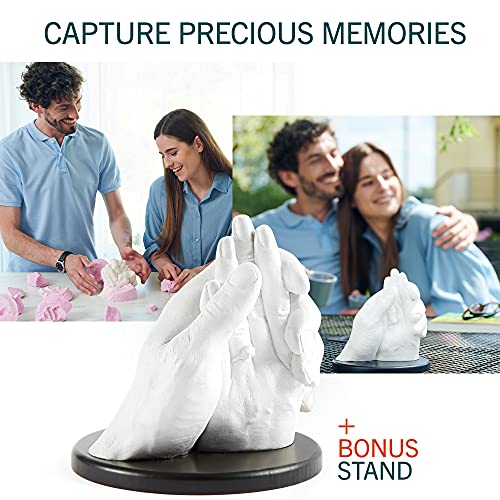 HomeBuddy Hand Casting Kit with Practice Kit - Keepsake Hand Mold Kit Couples, Plaster Hand Mold Casting Kit, Clay Hand Molding Kit for Family, Alginate Molding Powder - Unique Gift for Couples