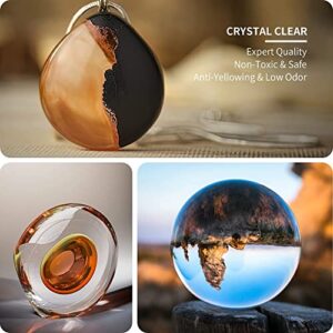 Epoxy Resin Kit - Crystal Clear Resin & Hardener Casting Fast Epoxy for Jewelry Crafts & Art Resin - Food Safe, Self Leveling with High Gloss, UV & Heat Resistant, No Bubble & Yellowing 16 Oz