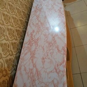 Moyishi Red Granite Look Marble Gloss Film Vinyl Self Adhesive Counter Top Peel and Stick Wall Decal 24''x79''