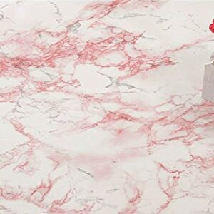 Moyishi Red Granite Look Marble Gloss Film Vinyl Self Adhesive Counter Top Peel and Stick Wall Decal 24''x79''
