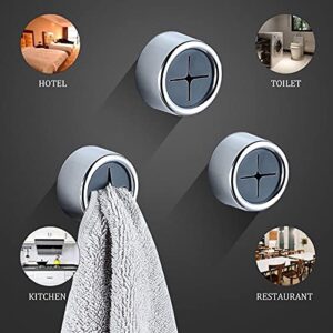 Kitchen Towel Hooks Round Self Adhesive Dish Towel Holder Wall Mount Hand Towel Hook Tea Towel Rack Hanger for Cabinet Door