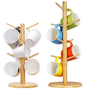 mylifeunit 6 hooks mug holder tree and 8 hooks coffee cup holder large and small bundle