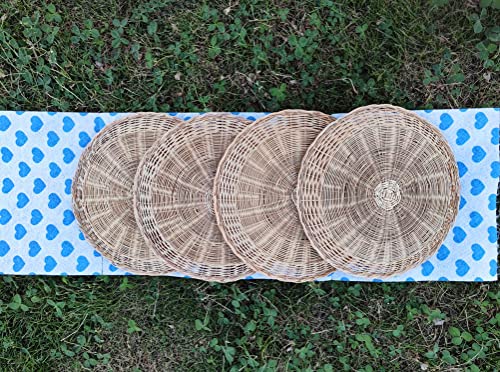 CTRL A TAB Handmade Bamboo Paper Plate Holder For Home Party Daily Dinning Picnic Wall Decorate