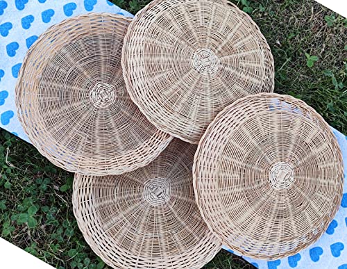 CTRL A TAB Handmade Bamboo Paper Plate Holder For Home Party Daily Dinning Picnic Wall Decorate