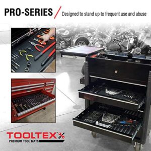 ToolTex Heavy-Duty No-Slip Tool Box Liner & Garage Drawer Liner - Black 24" x 20', Anti-Crinkle Mat Protects Drawers & Keeps Tools in Place,10BKS-080-24C20