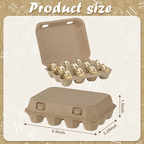 60 Pieces Quail Egg Cartons Paper Pulp Egg Basket 3 x 4 Square Dozen Egg Crates Blank Cardboard Quail Egg Holder Container Reusable Egg Storage Tray for Home Family Kitchen Refrigerator Farmhouse