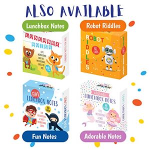 Party Profi Lunch Box Jokes for Kids - 60 Cute Inspirational and Motivational Thinking of You Notes Cards for Boys & Girls Lunchbox