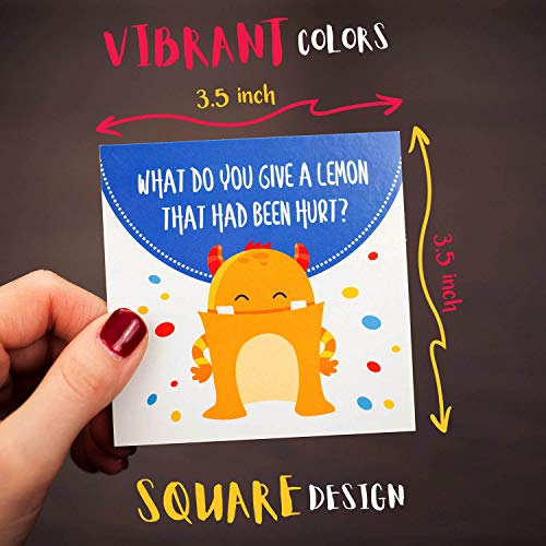 Party Profi Lunch Box Jokes for Kids - 60 Cute Inspirational and Motivational Thinking of You Notes Cards for Boys & Girls Lunchbox