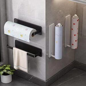 Paper Towel Holder, Aheucndg Wall Mount Paper Towel Holder, for Kitchen or Bathroom Self-Adhesive Paper Roll Holder or Bath Towel Holder Hangers(1Pack)