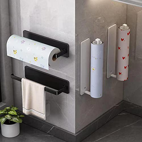 Paper Towel Holder, Aheucndg Wall Mount Paper Towel Holder, for Kitchen or Bathroom Self-Adhesive Paper Roll Holder or Bath Towel Holder Hangers(1Pack)