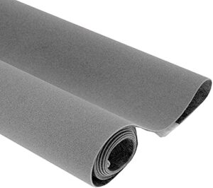 14.5″x78.7″ self adhesive velvet drawer liner roll felt fabric velvet flocking liner for jewelry drawer box shelf crafts (grey)