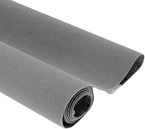 14.5"x78.7" Self Adhesive Velvet Drawer Liner Roll Felt Fabric Velvet Flocking Liner for Jewelry Drawer Box Shelf Crafts (Grey)