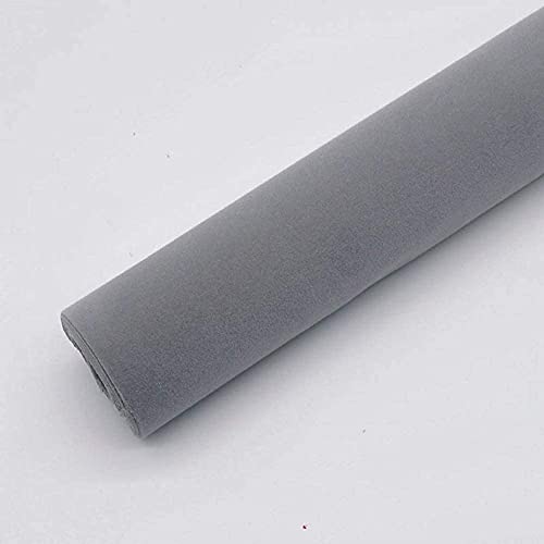 14.5"x78.7" Self Adhesive Velvet Drawer Liner Roll Felt Fabric Velvet Flocking Liner for Jewelry Drawer Box Shelf Crafts (Grey)