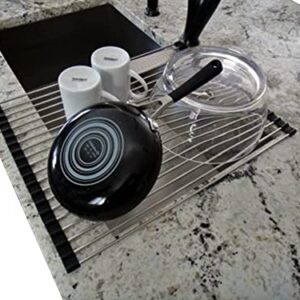 LLygezze Stainless Steel Roll-up Drying Rack Over The Sink Rack 17.5"x13"