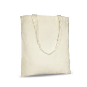 e&ey canvas tote bag blank reusable bag for shopping diy crafts book school promotion (1 pack)